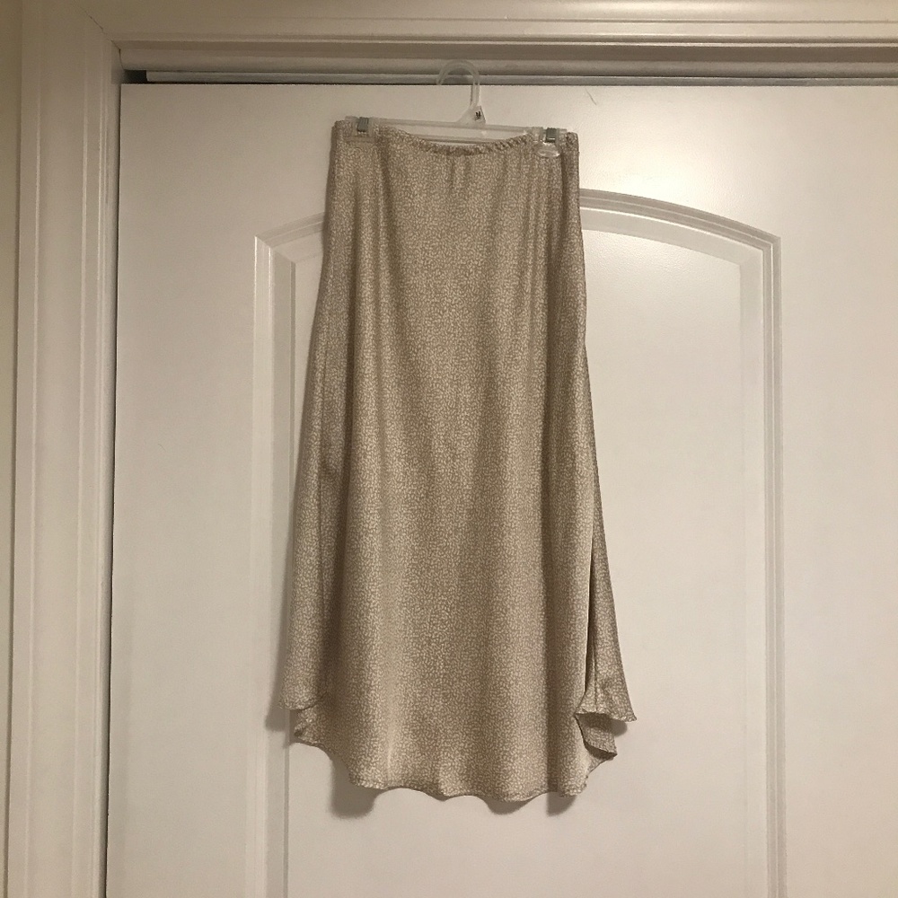 Beige Printed Skirt